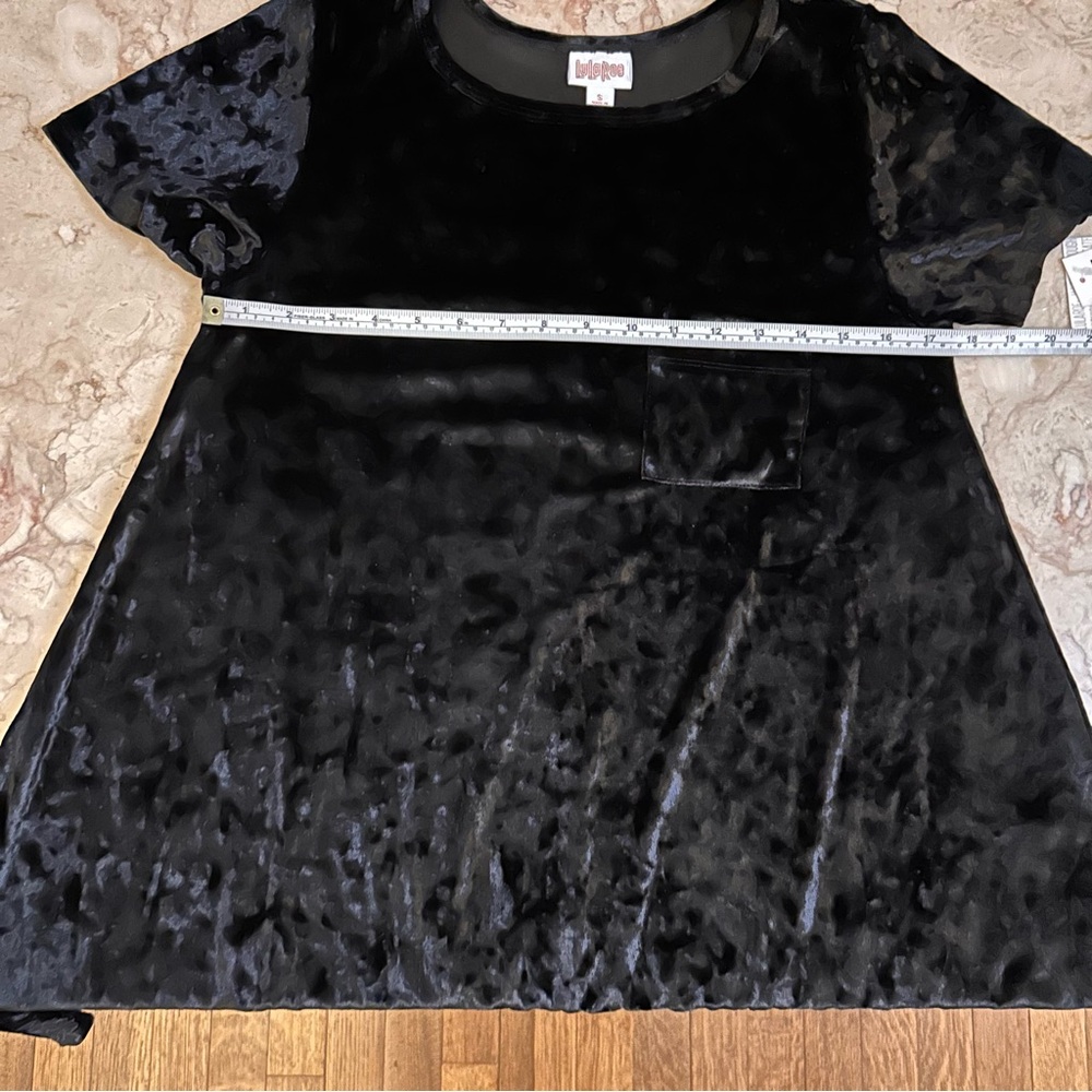 NWT LuLaRoe Women’s Small Black Crushed Velvet Dress - Picture 9 of 12